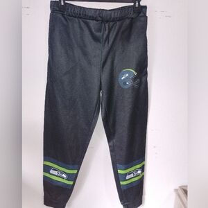 Mens Black Athletic Joggers Seattle Seahawks Colors And Logo